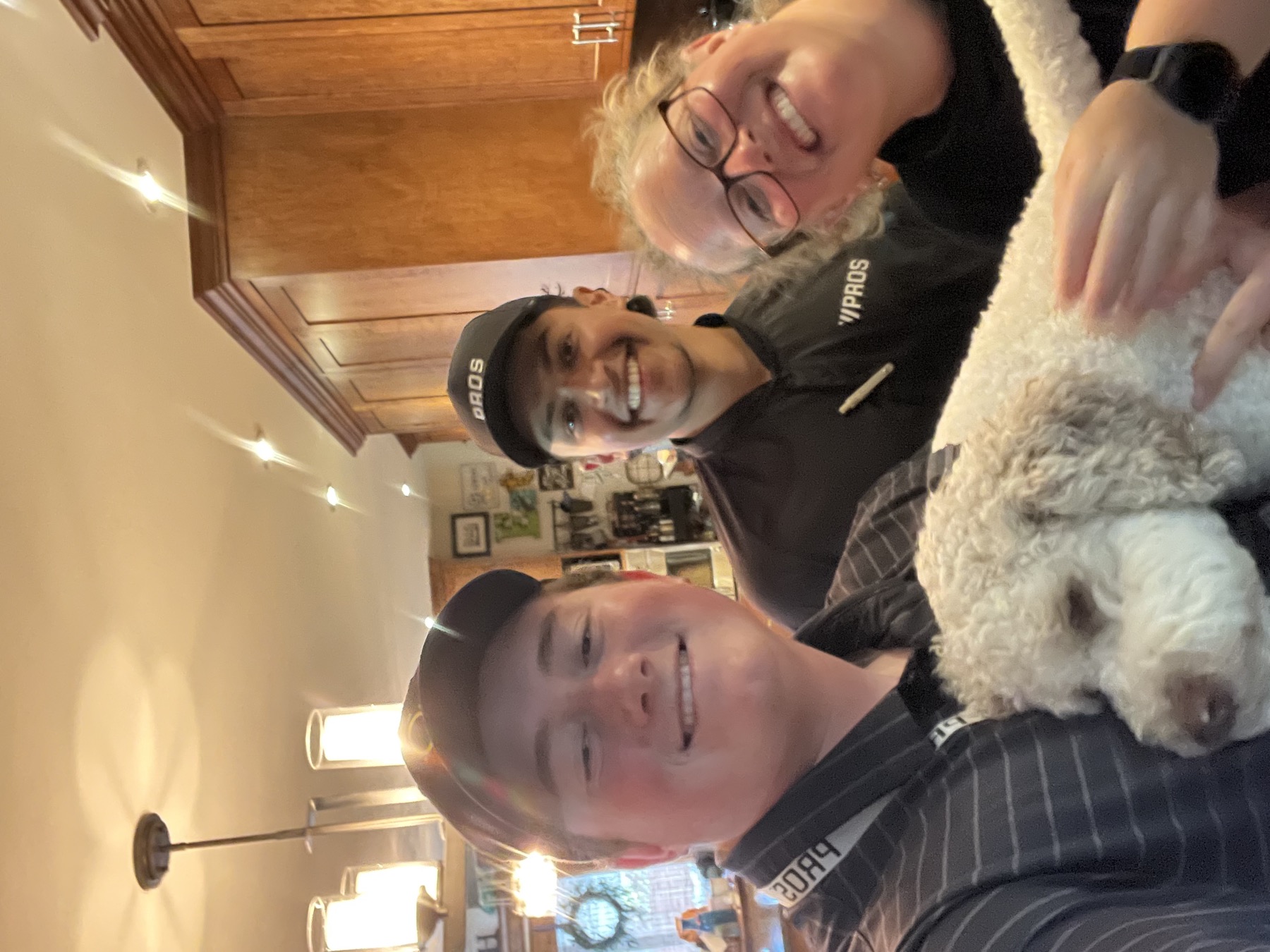 Vitality representative with a homeowner after a solar review