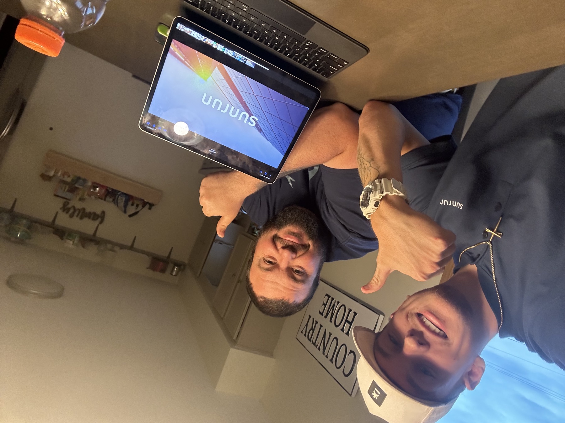 Erik with a Vitality advisor after a home appointment