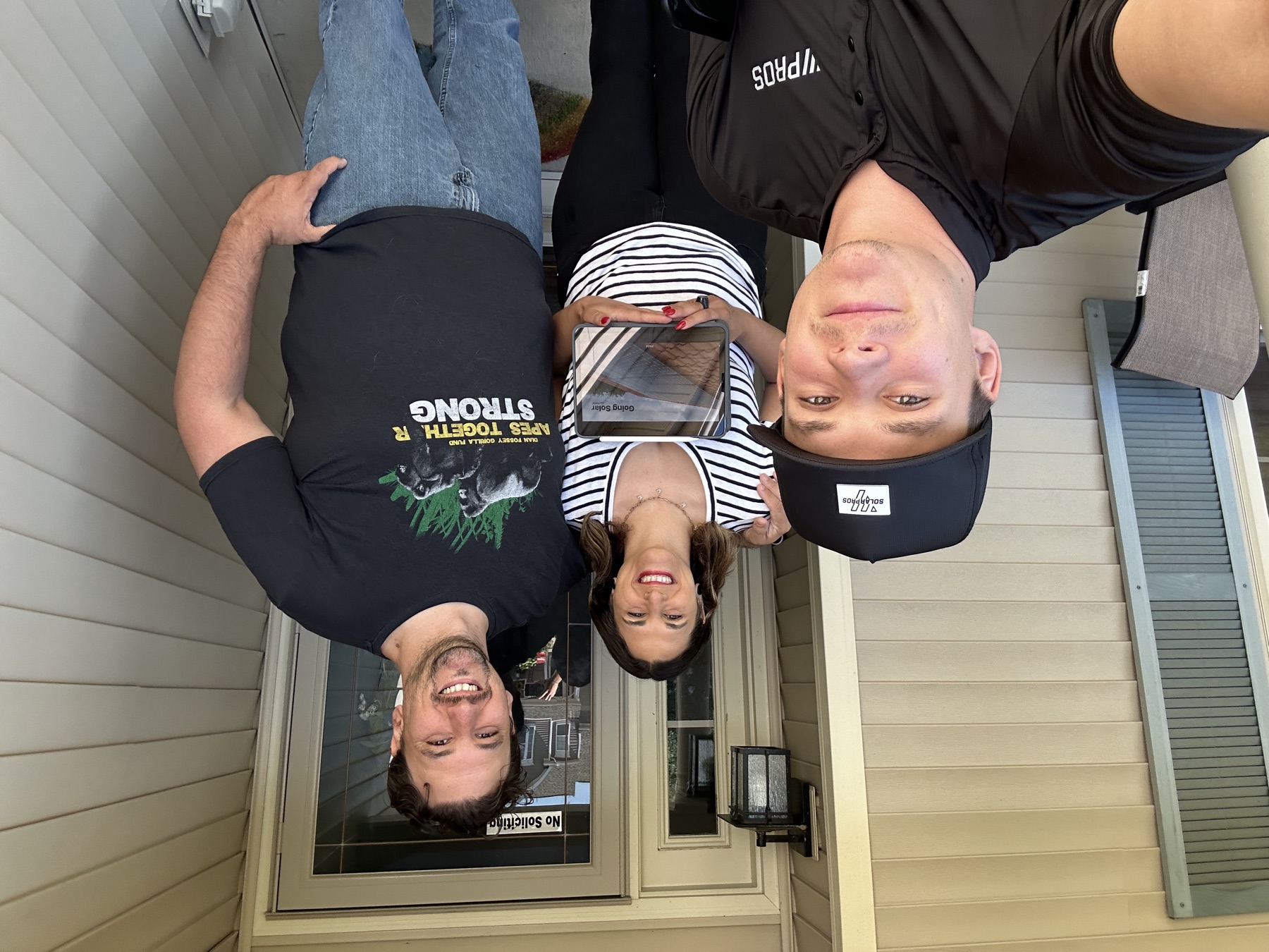Jenny and Dillon after reviewing solar options with Vitality