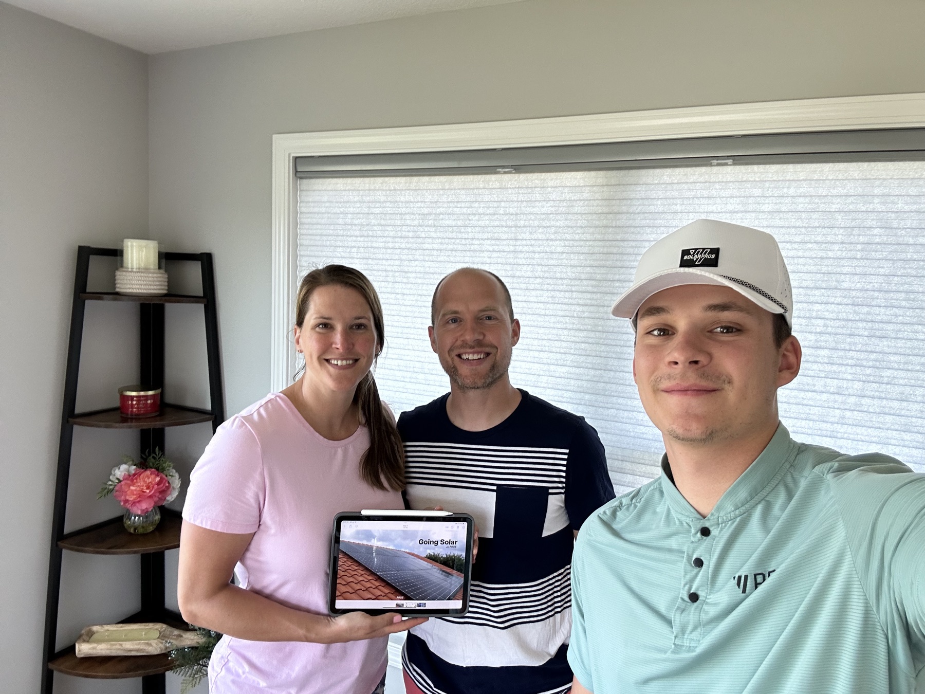 Steve and Cindy smiling during a client visit with Vitality