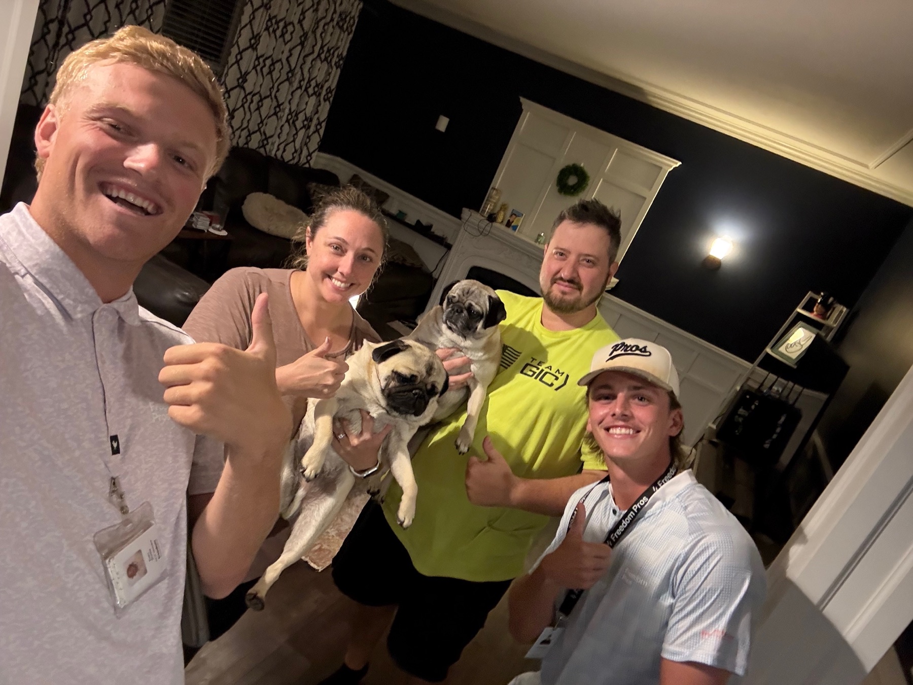 The Morrisons after a successful home visit with Vitality